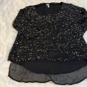 STUDIO Y Black  Sequins Sweater  Fully Lined Size  M